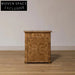 Elegant Minimalist Burl Veneer Solid Wood Two-Drawer Bedside Nightstand