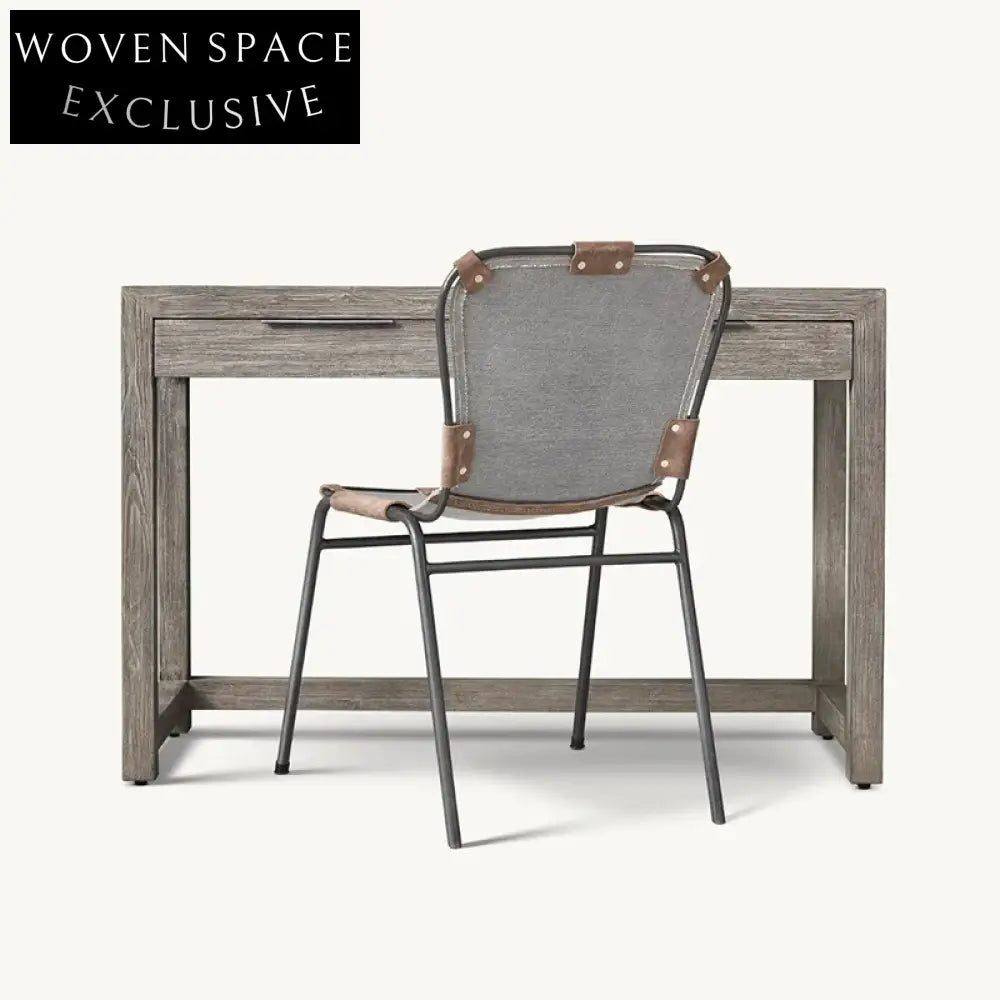 Elegant Minimalist Italian Solid Oak Wood Dressing Table Home Office Desk Furniture Piece