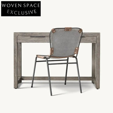 Elegant Minimalist Italian Solid Oak Wood Dressing Table Home Office Desk Furniture Piece