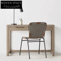 Elegant Minimalist Italian Solid Oak Wood Dressing Table Home Office Desk Furniture Piece