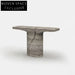 Elegant Minimalist Natural Travertine Stone Console Table for Modern Living Room