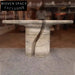 Elegant Minimalist Natural Travertine Stone Console Table for Modern Living Room