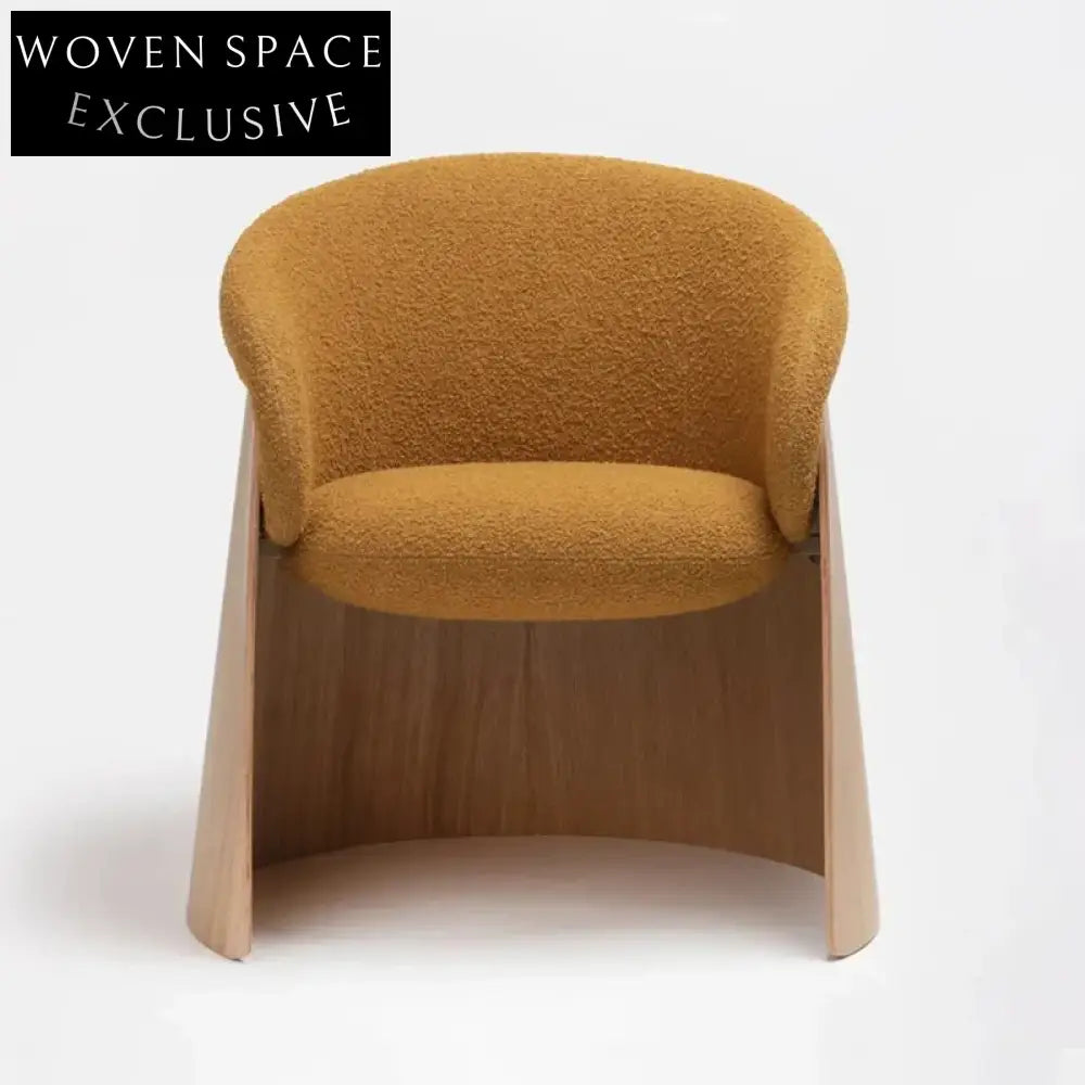 Elegant Minimalist Solid Wood Dining Chair with Plush Fabric Upholstery