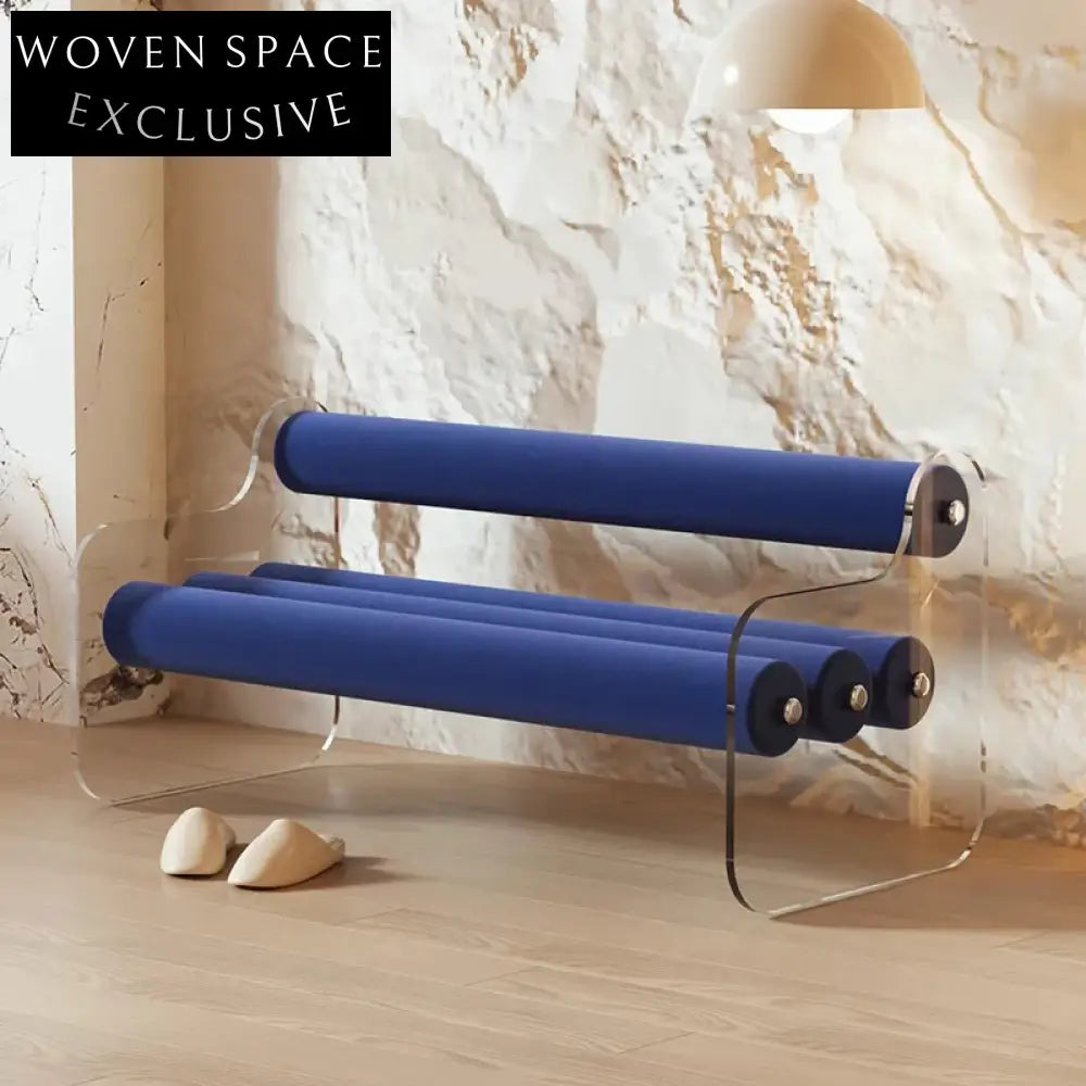 Elegant Modern Acrylic Fabric Upholstered Bed End Stool Bench
