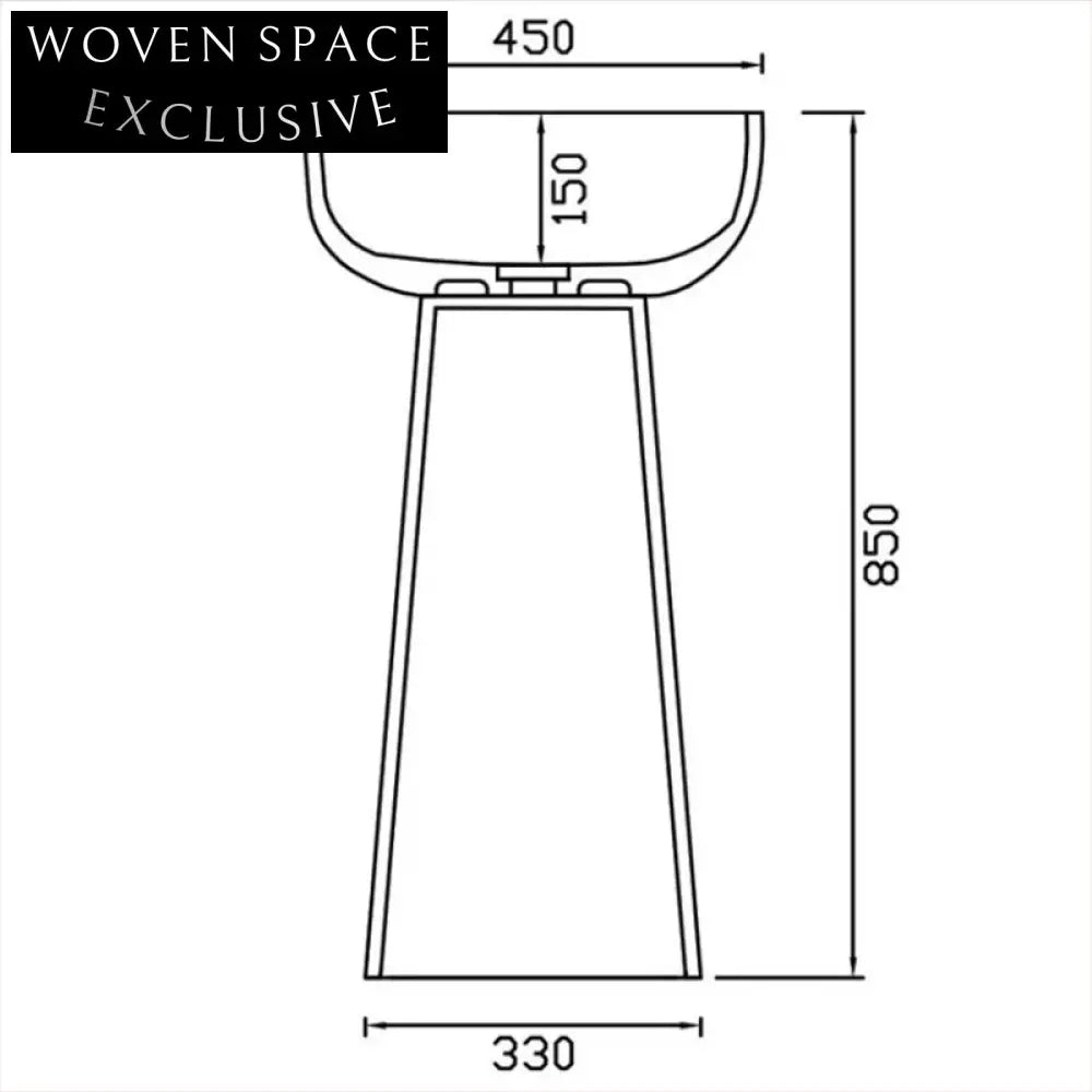 Elegant Modern Artificial Stone Freestanding Round Bathroom Pedestal Sink