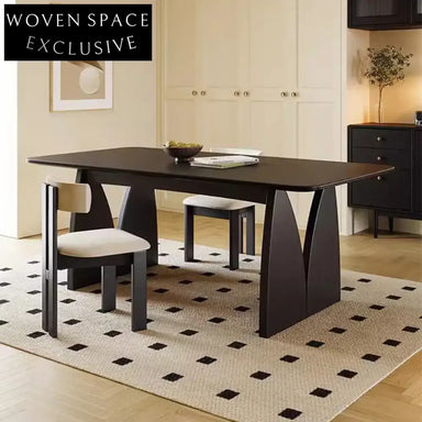 Elegant Modern Ash Wood Dining Table: Rectangular Workbench for Home & Cafe