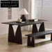Elegant Modern Ash Wood Dining Table: Rectangular Workbench for Home & Cafe