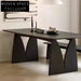 Elegant Modern Ash Wood Dining Table: Rectangular Workbench for Home & Cafe