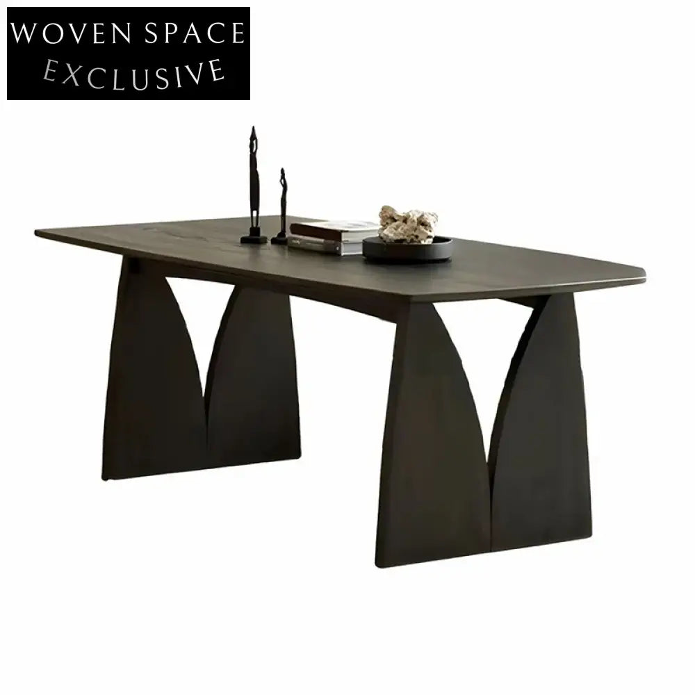 Elegant Modern Ash Wood Dining Table: Rectangular Workbench for Home & Cafe