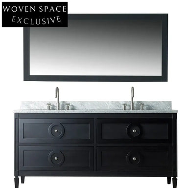 Elegant Modern Bathroom Vanity Cabinet with Soft-Close Drawers, Plywood Construction