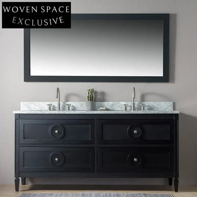 Elegant Modern Bathroom Vanity Cabinet with Soft-Close Drawers, Plywood Construction