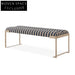 Elegant Modern Bed End Stool, Italian Style Metal Sofa Bench Ottoman