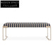 Elegant Modern Bed End Stool, Italian Style Metal Sofa Bench Ottoman