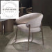 Elegant Modern Cashmere Fabric Designer Armrest Accent Dining Chair