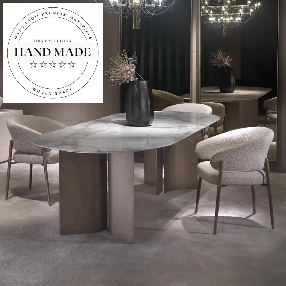 Elegant Modern Cashmere Fabric Designer Armrest Accent Dining Chair