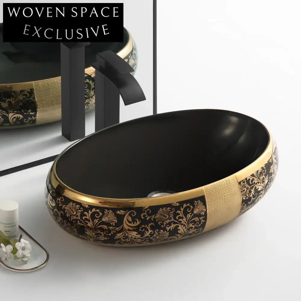 Elegant Modern Ceramic Vessel Sink, Countertop Lavabo Basin for Bathroom Vanity