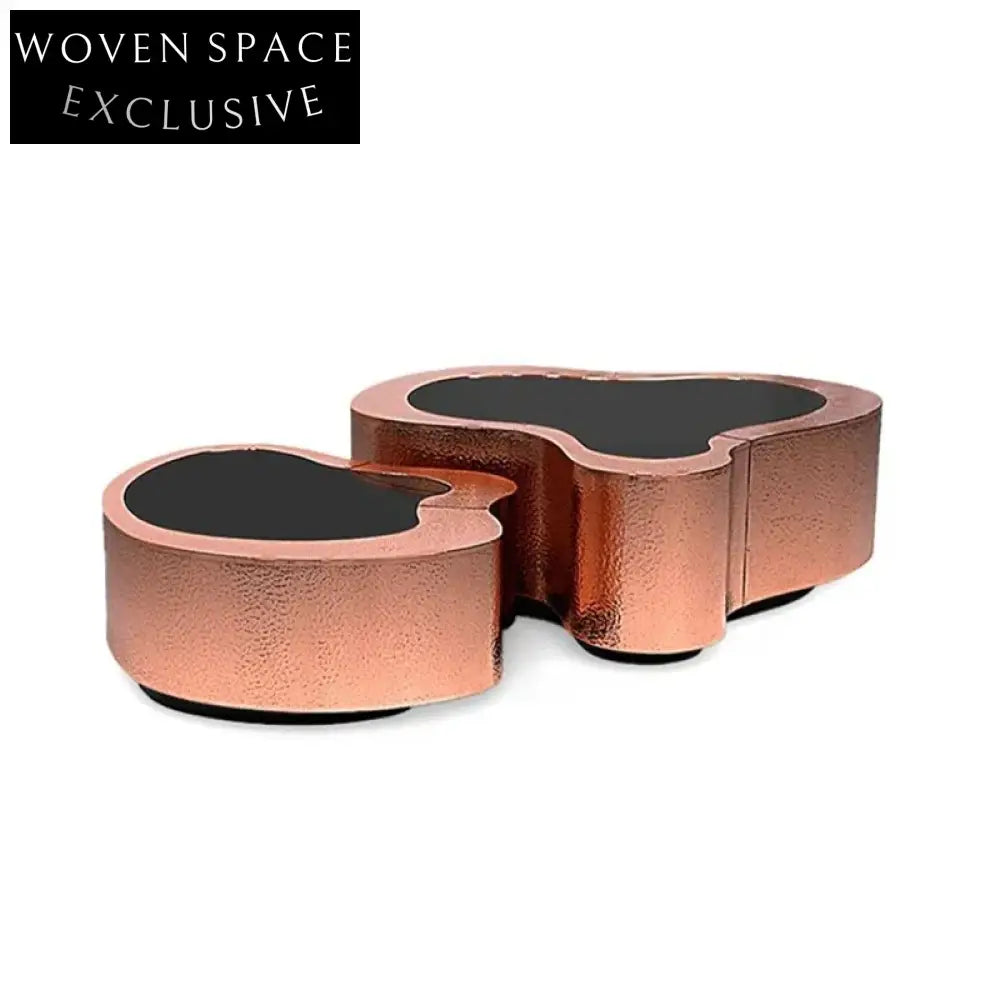 Elegant Modern Classic Stainless Steel Glass Top Living Room Coffee Table