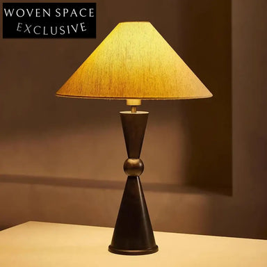 Elegant Modern Classical Wooden Base Fabric Shade Bedside Desk Table Lamp