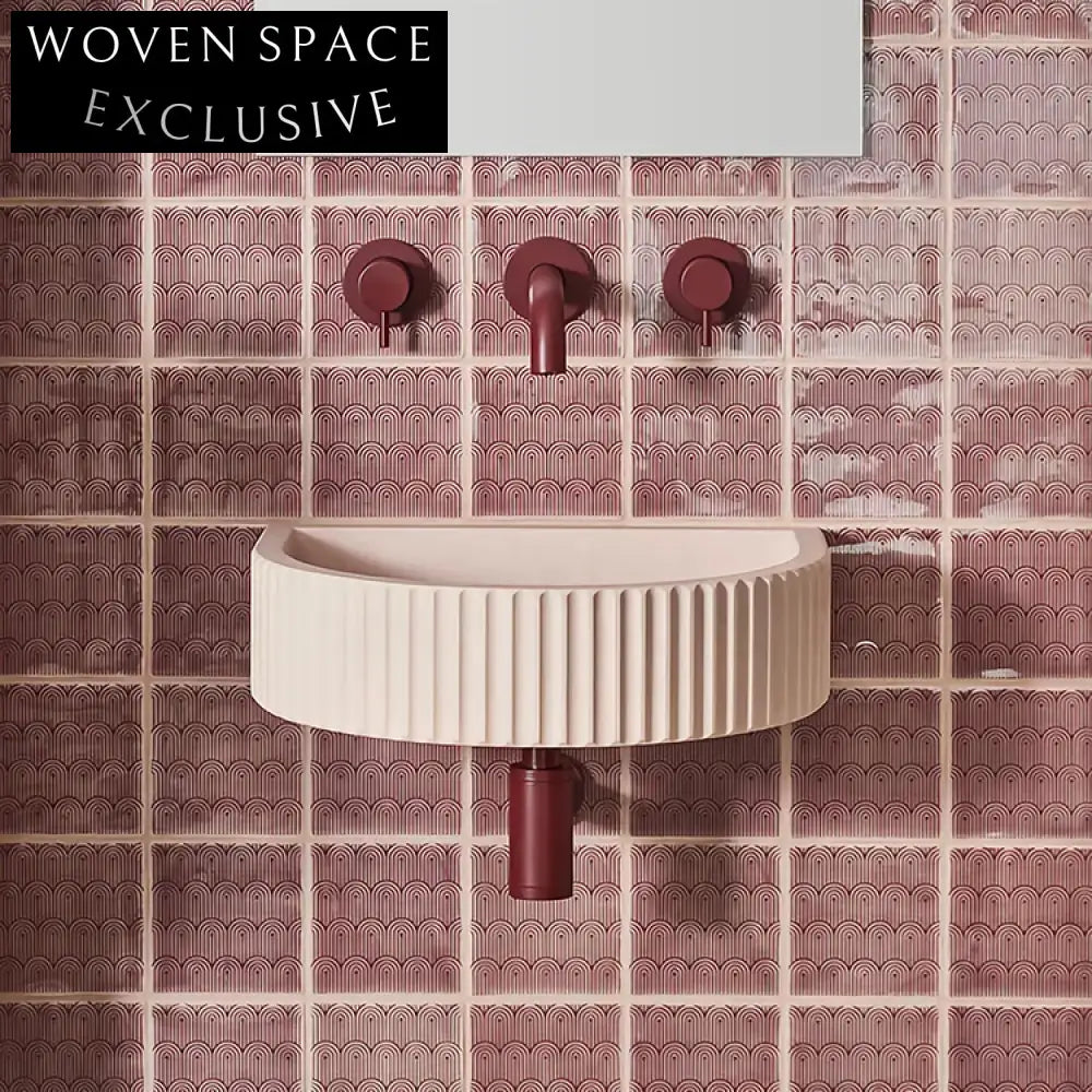 Elegant Modern Concrete Wall-Hung Vessel Bathroom Sink for Stylish Design Spaces