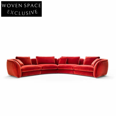 Elegant Modern Curved Sectional Sofa - Customizable Comfort & Style