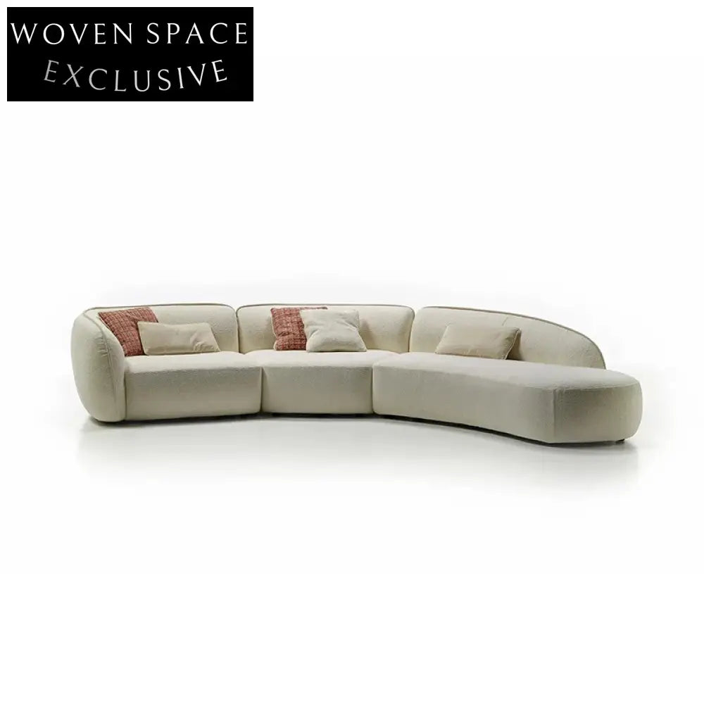 Elegant Modern Curved Sectional Sofa - Customizable Comfort & Style
