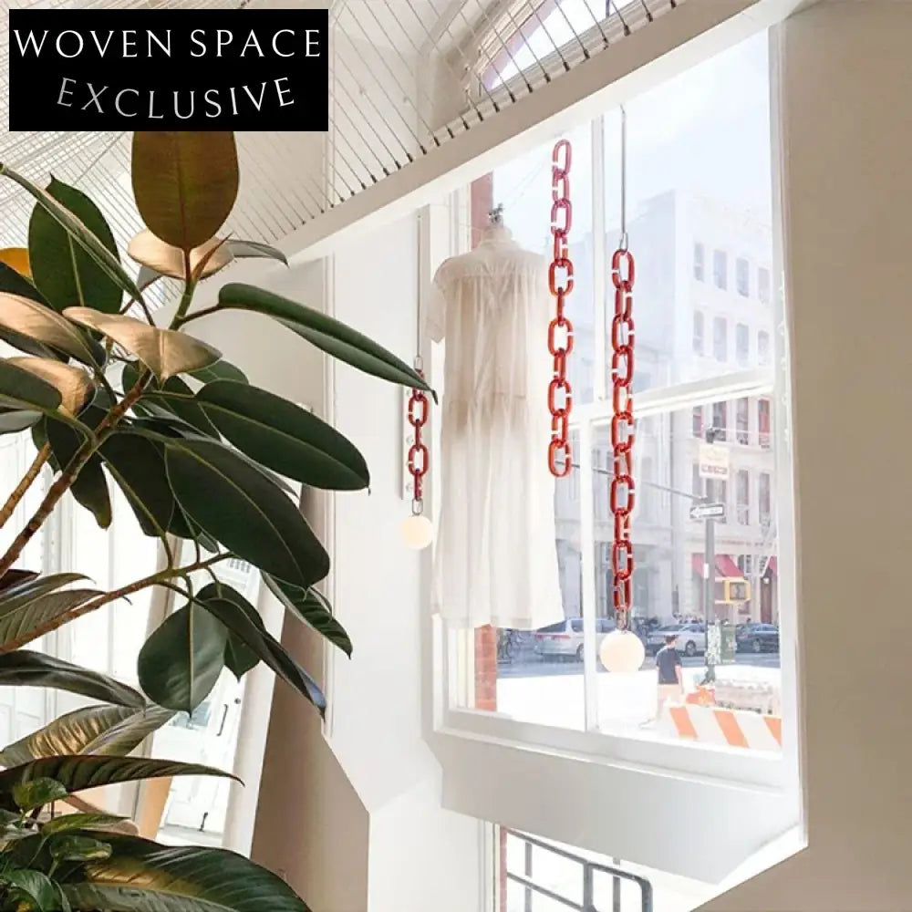 Elegant Modern Decorative Chain LED Pendant Light Fixture for Living Room