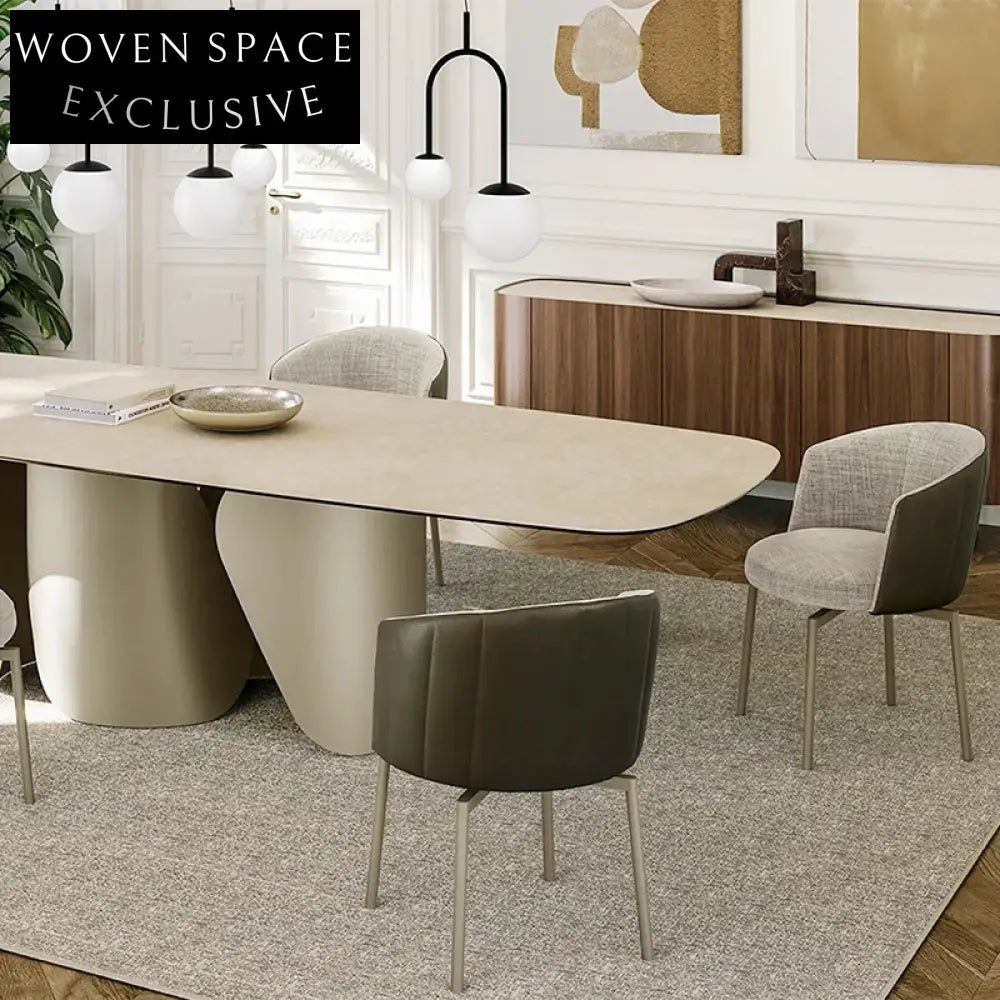 Elegant Modern Dining Armchair with Gold Stainless Steel and White PU Leather