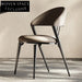 Elegant Modern Dining Chair with Curved Backrest, Stainless Steel Frame, PU Leather