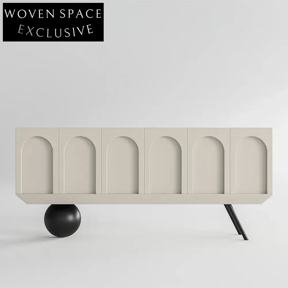 Elegant Modern European Plywood Top Solid Wood Base TV Stand