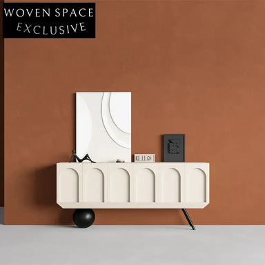 Elegant Modern European Plywood Top Solid Wood Base TV Stand