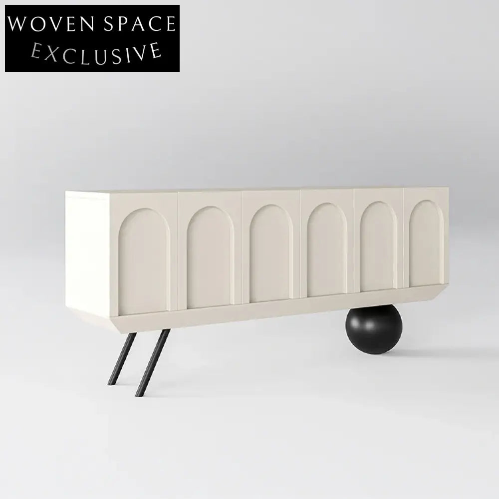 Elegant Modern European Plywood Top Solid Wood Base TV Stand