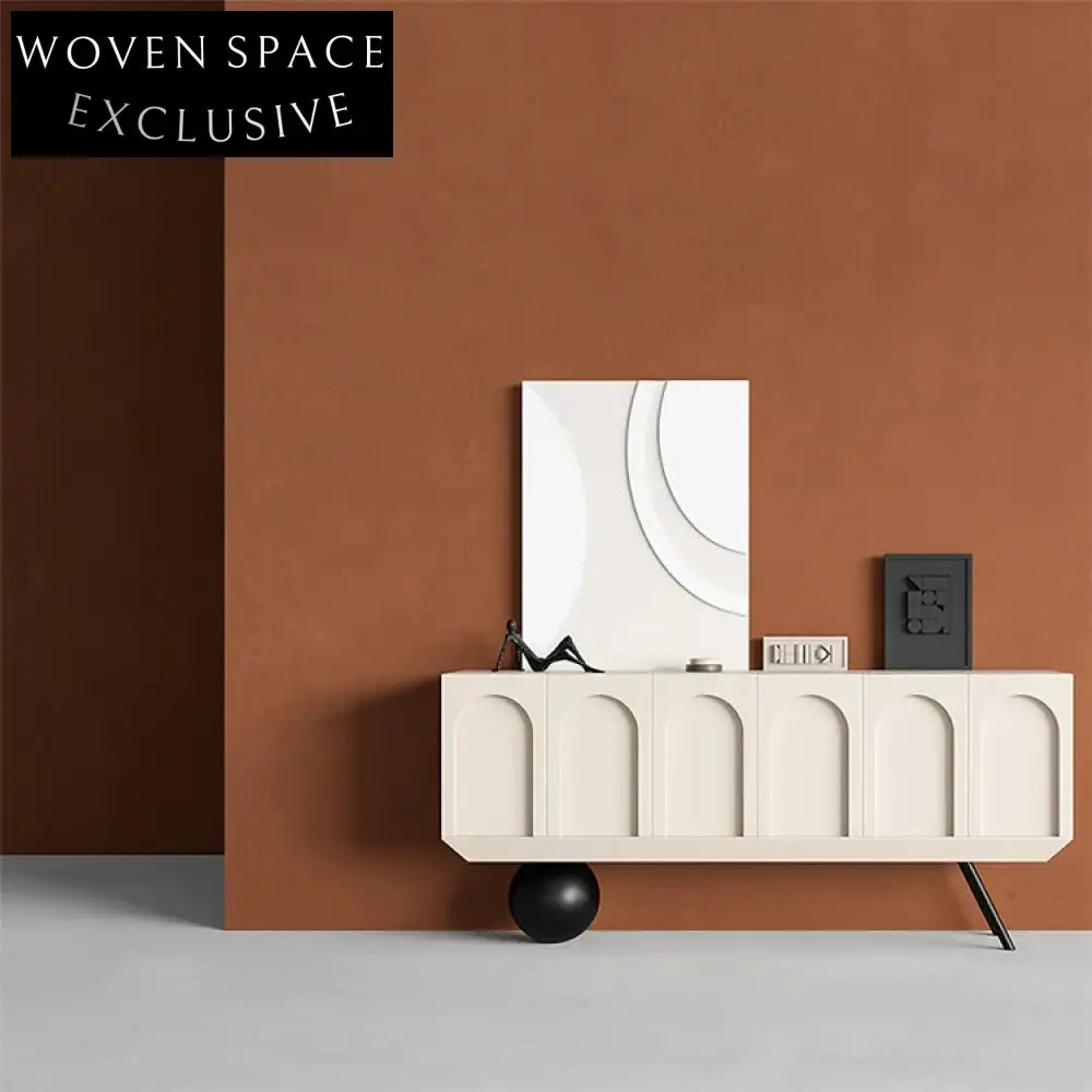 Elegant Modern European Plywood Top Solid Wood Base TV Stand