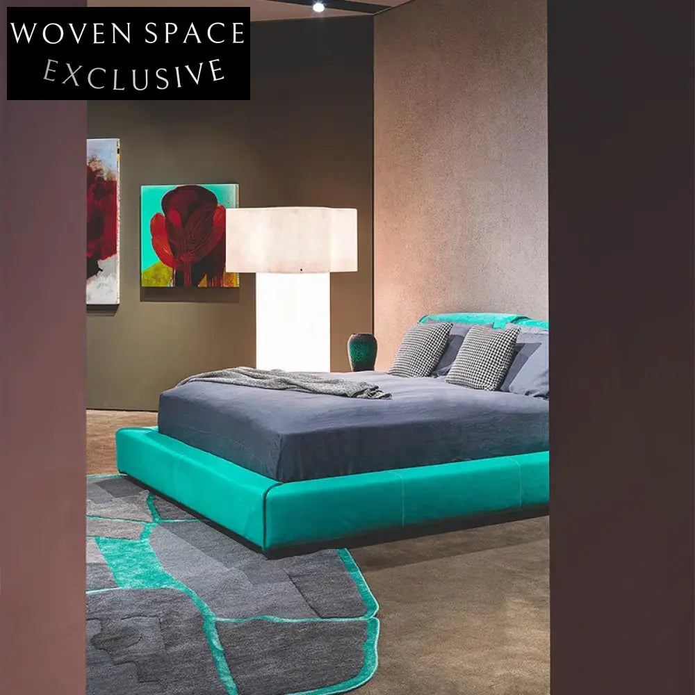 Elegant Modern Fabric Upholstered King Size Soft Bed for Bedroom