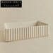 Elegant Modern Fluted Artificial Stone Above Counter Bathroom Lavabo Basin