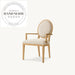 Elegant Modern French Fabric Upholstered Wooden Frame Dining Chair
