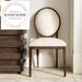 Elegant Modern French Fabric Upholstered Wooden Frame Dining Chair