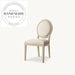 Elegant Modern French Fabric Upholstered Wooden Frame Dining Chair