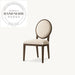 Elegant Modern French Fabric Upholstered Wooden Frame Dining Chair