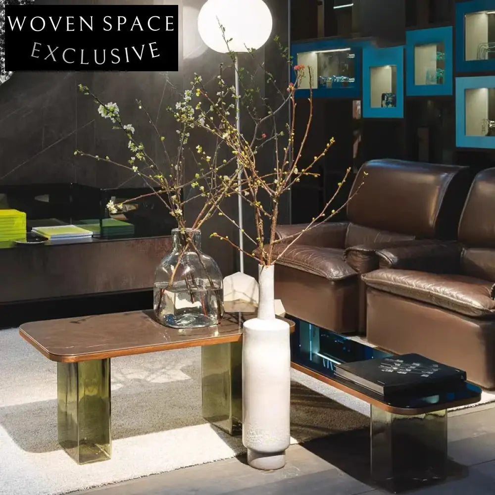 Elegant Modern Glass Round Coffee Table for Living Room Home Decor