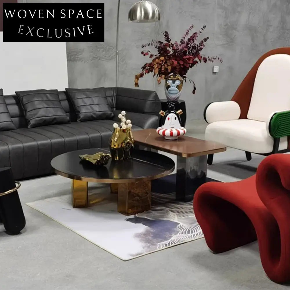 Elegant Modern Glass Round Coffee Table for Living Room Home Decor