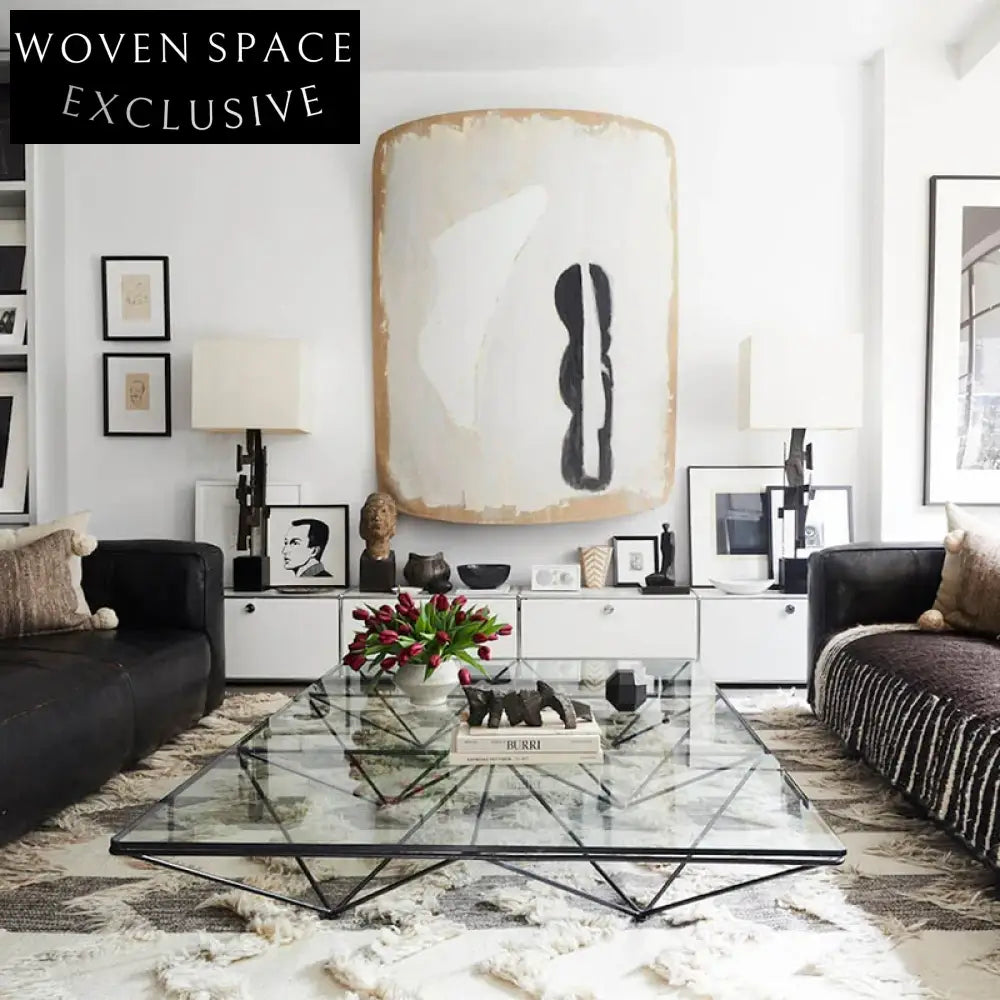 Elegant Modern Glass Top Coffee Table with Stainless Steel Base