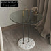 Elegant Modern Glass Top Coffee Table with Stainless Steel Marble Base