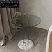 Elegant Modern Glass Top Coffee Table with Stainless Steel Marble Base