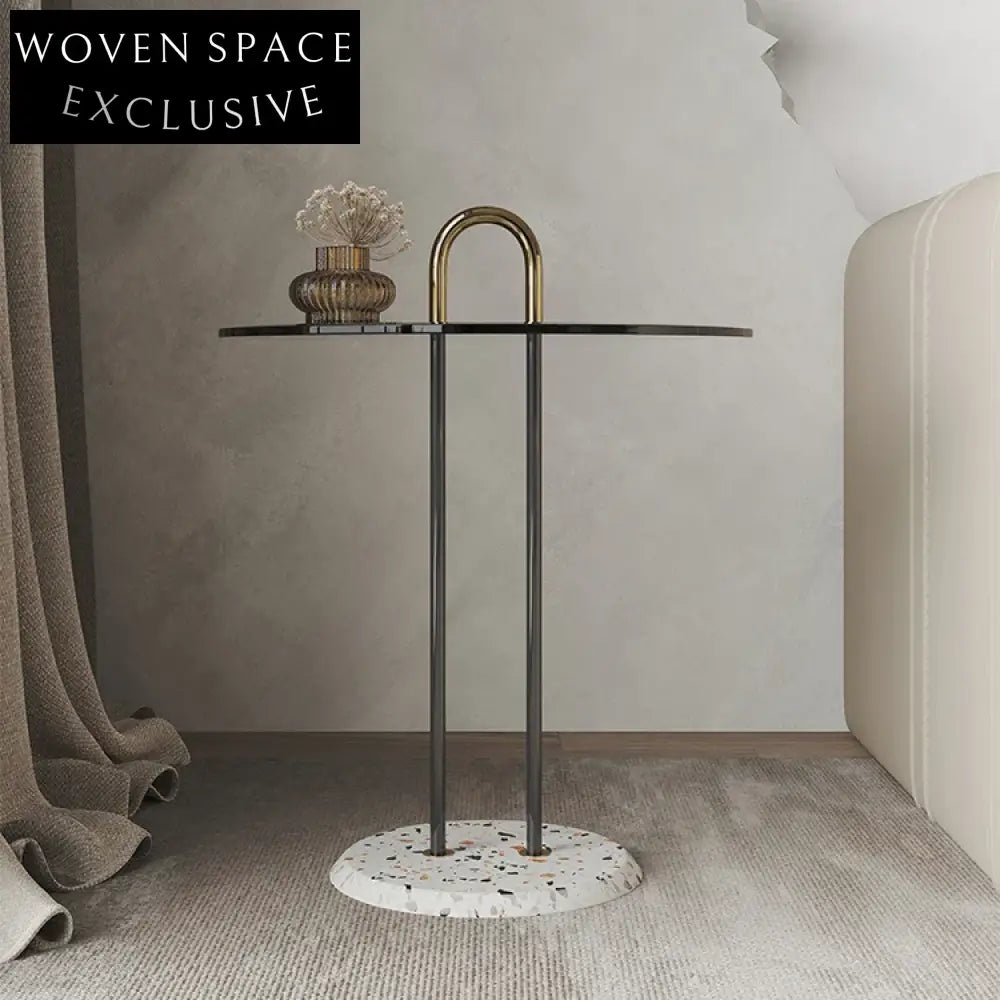 Elegant Modern Glass Top Coffee Table with Stainless Steel Marble Base