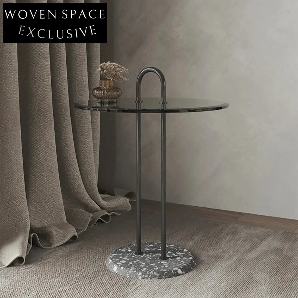 Elegant Modern Glass Top Coffee Table with Stainless Steel Marble Base