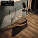 Elegant Modern Glass Top Console, Walnut Wood & Metal Hallway Table