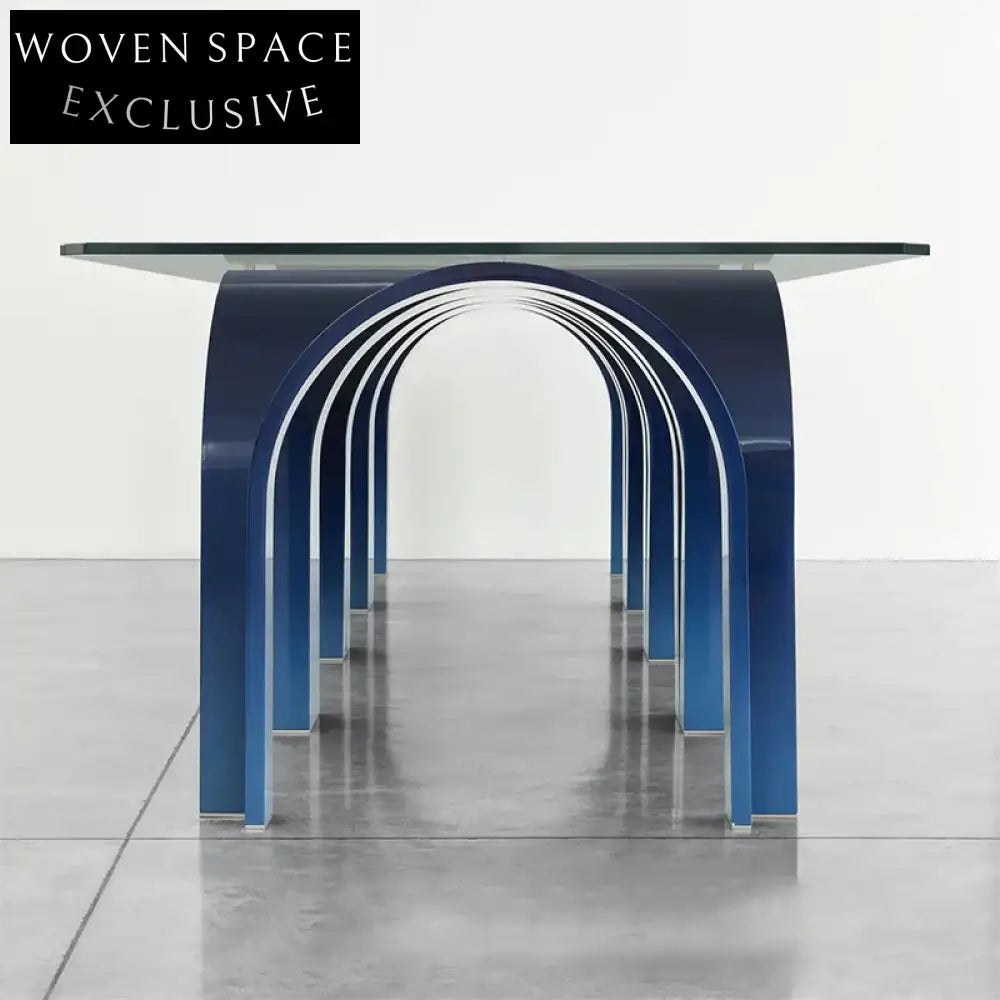 Elegant Modern Glass Top Dining Table with Sturdy Metal Legs for Six