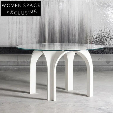 Elegant Modern Glass Top Dining Table with Sturdy Metal Legs for Six