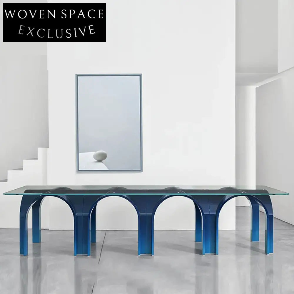 Elegant Modern Glass Top Dining Table with Sturdy Metal Legs for Six