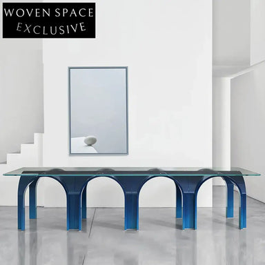 Elegant Modern Glass Top Dining Table with Sturdy Metal Legs for Six